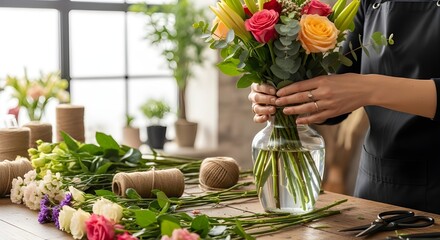 Chef preparing fresh vegetables and ingredients on a clean kitchen counter