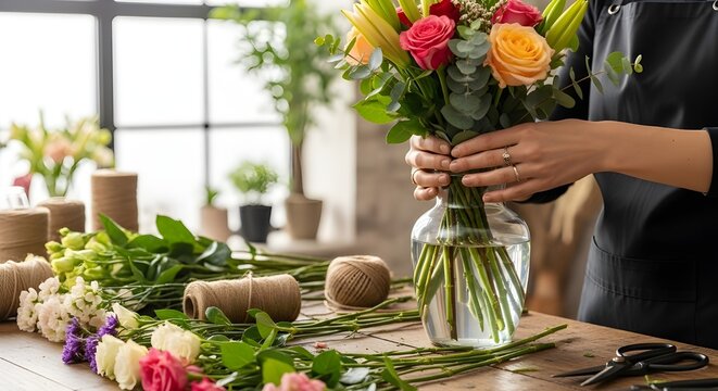 Chef preparing fresh vegetables and ingredients on a clean kitchen counter