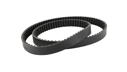 Timing belt for automotive engine car part isolated on transparent background