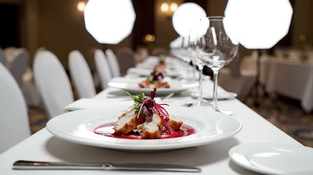 Tandoori chicken indian cuisine restaurant table setting