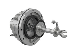 Exploded view of automotive industrial parts system pneumatic actuator component