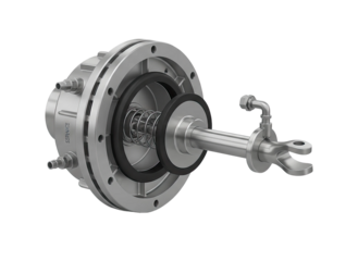 Exploded view of automotive industrial parts system pneumatic actuator component