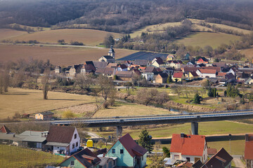 Malerische Weinberge an Saale und Unstrut, Historisches Weinanbaugebiet Mitteldeutschland, Naumburg, Freyburg, Kulturlandschaft, Burgenlandkreis, Sachsen Anhalt, Deutschland