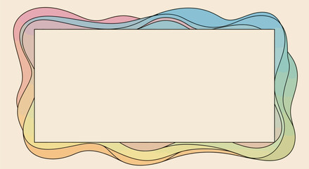Pastel wave background with blank space for text or graphics application design