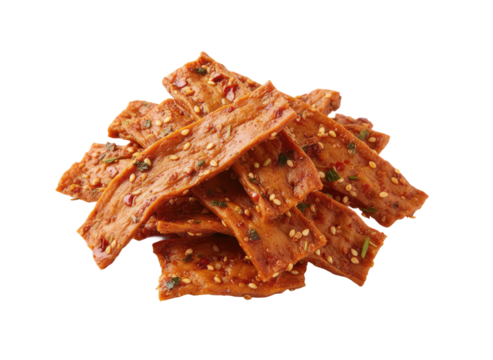 Pile of yuxiang shredded pork vegetarian imitation meat dish for anytime snacks