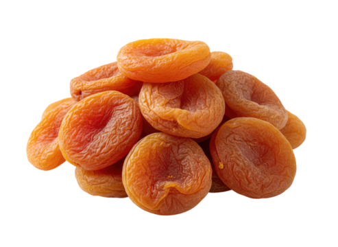 Pile of dried apricots a traditional healthy snack with vitamins and minerals food