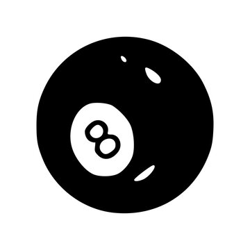 black 8 ball sport graphic illustration