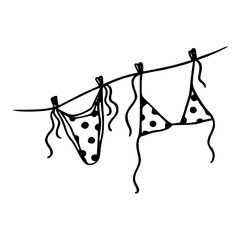 vacation and holiday swimwear doodle