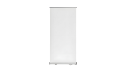Blank White Roll Up Banner Stand Mockup for Advertising and Display Purposes