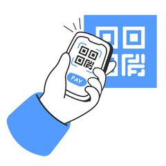 qr payment  illustration for UI design and WEB design