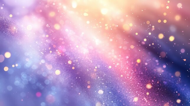 Abstract dreamy background with bokeh lights and soft pastel color gradients