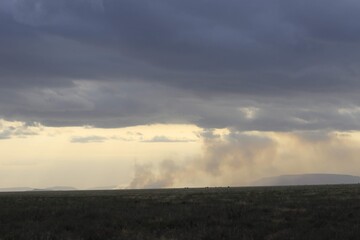 Storm Clouds and Dust on the Vast African Plain