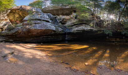 stream in the forest Of hocking Hills Ohio USA