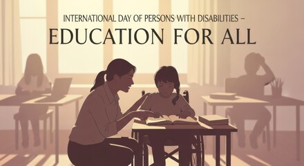 International day of persons with disabilities education for all concept