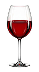 A Pristine Still Life of a Glass Filled with Red Wine, a Symbol of Celebration and Relaxation