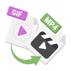 gif to mp4 illustration for ui design and web design