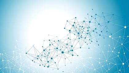 Abstract Network Connection Background with Blue Dots and Lines.