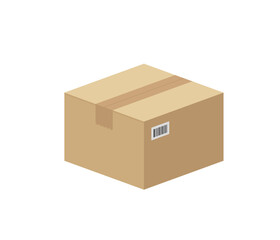 段ボール,フラットイラスト