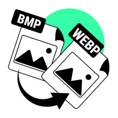 bmp to webp illustration for ui design and web design