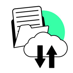cloud convert illustration for ui design and web design