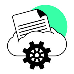 cloud processing illustration for ui design and web design