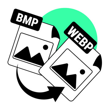 bmp to webp illustration for ui design and web design