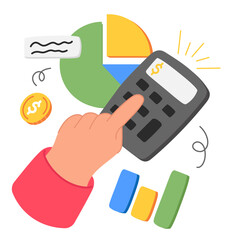 budget management  illustration for UI design and WEB design