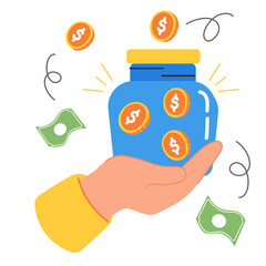 smart saving  illustration for UI design and WEB design