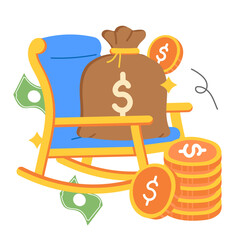 retirement fund  illustration for UI design and WEB design