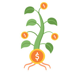 long term investment  illustration for UI design and WEB design