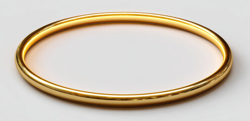 Stunning golden halo ring with circular shape, showcasing smooth and polished surface that reflects light beautifully. This elegant piece embodies timeless style and sophistication