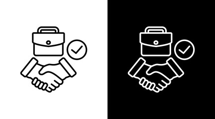 Employee Engagement White Icon Set Design