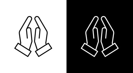 Gratitude White Icon Set Design