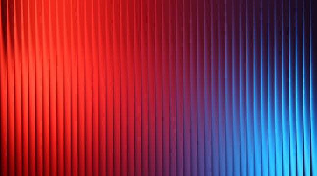 Abstract Red and Blue Gradient Vertical Pleated Background texture