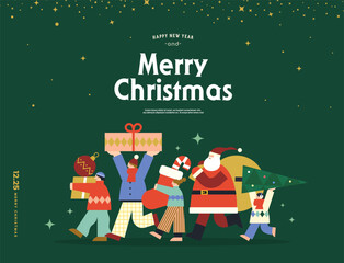Christmas illustration. Web-Banner. POP-UP
