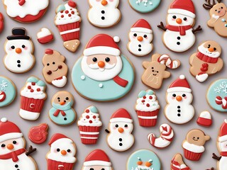 A Christmas snowman clip-art illustration