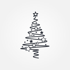 christmas tree icon symbol illustration vector eps10 logo template design pattern seamless bright minimal design flat design realistic style simple design modern design