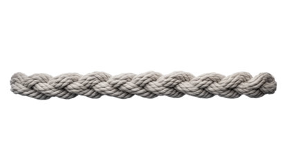 Textured Rope Strand - Braided Cord Detail & Nautical Element on transparent background png