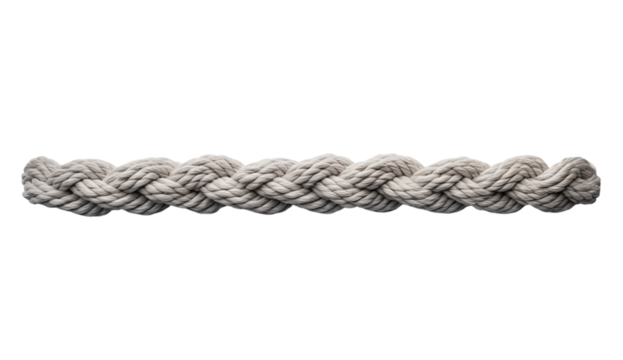 Textured Rope Strand - Braided Cord Detail & Nautical Element on transparent background png