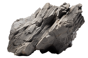 Isolated Gray Rock Texture - Natural Stone & Geology Element on transparent background png