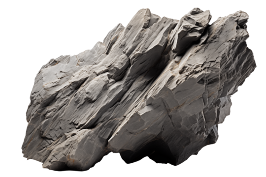 Isolated Gray Rock Texture - Natural Stone & Geology Element on transparent background png