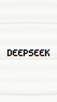 DEEPSEEK Text Animation with Retro Glitch Effect. Perfect for retro, tech, or gaming-themed videos.