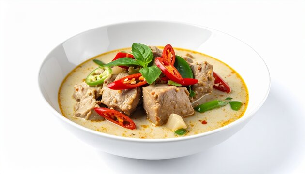 Filipino Bicol Express Pork Stew In Coconut Milk

