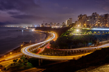 Long exposure magic along La Costa Verde — a blend of ocean calm and city energy. Miraflores Peru