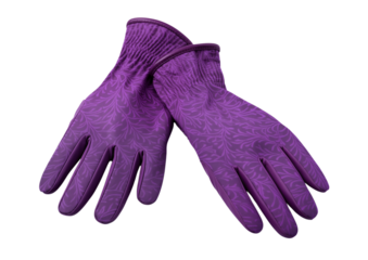 Purple Work Gloves Pair - Garden & Safety Hand Protection on transparent background png