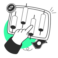 stock market  illustration for UI design and WEB design