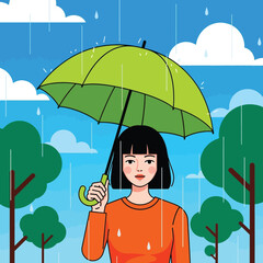 girl with umbrella