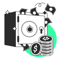 financial security  illustration for UI design and WEB design