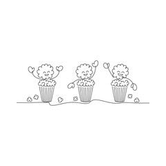 Three adorable cartoon bears dancing and waving