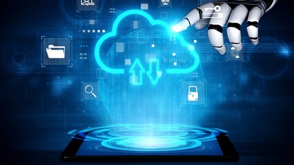 Cloud computing, cloud strategy, and cloud technology transforming digital infrastructure with scalable services, secure data storage, and cloud-based digital business solutions. Muxer